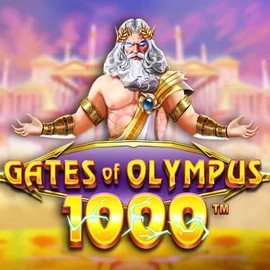 Gates of Olympus 1000 online game logo by Pragmatic Play on casinoaction-au.com