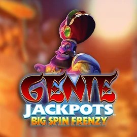 Genie Jackpots: Big Spin Frenzy slot logo by Blueprint Gaming at Action Casino