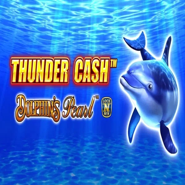 Thunder Cash Dolphins Pearl online game logo by Novomatic on casinoaction-au.com